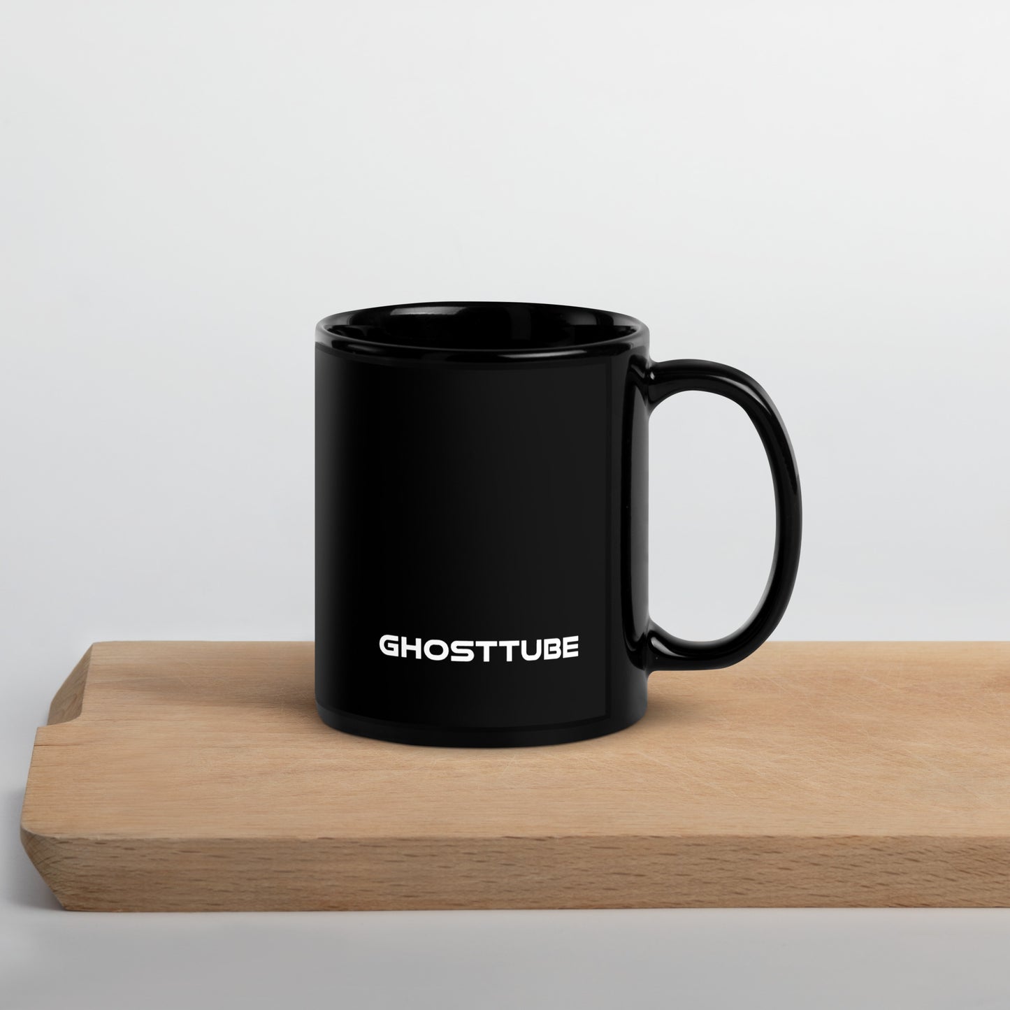 GhostTube Black Glossy Mug